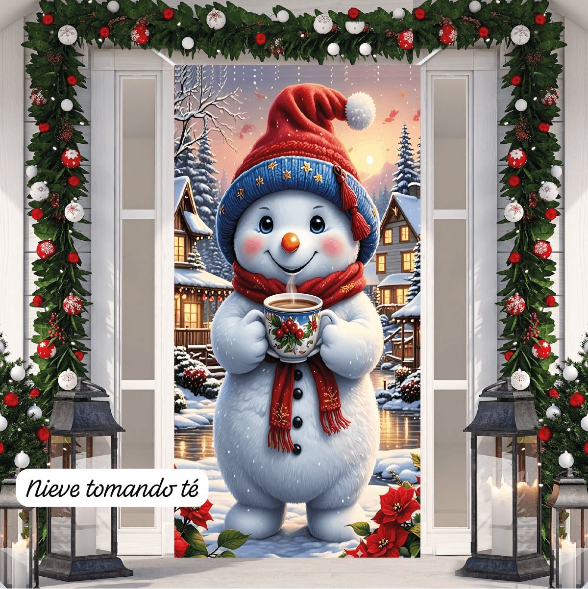 Funda Navideña para Puerta - Dale vida a tu entrada!